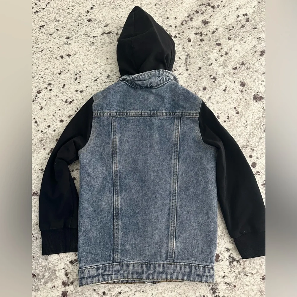 Little bipsy hooded‎ denim jacket 3t-4t